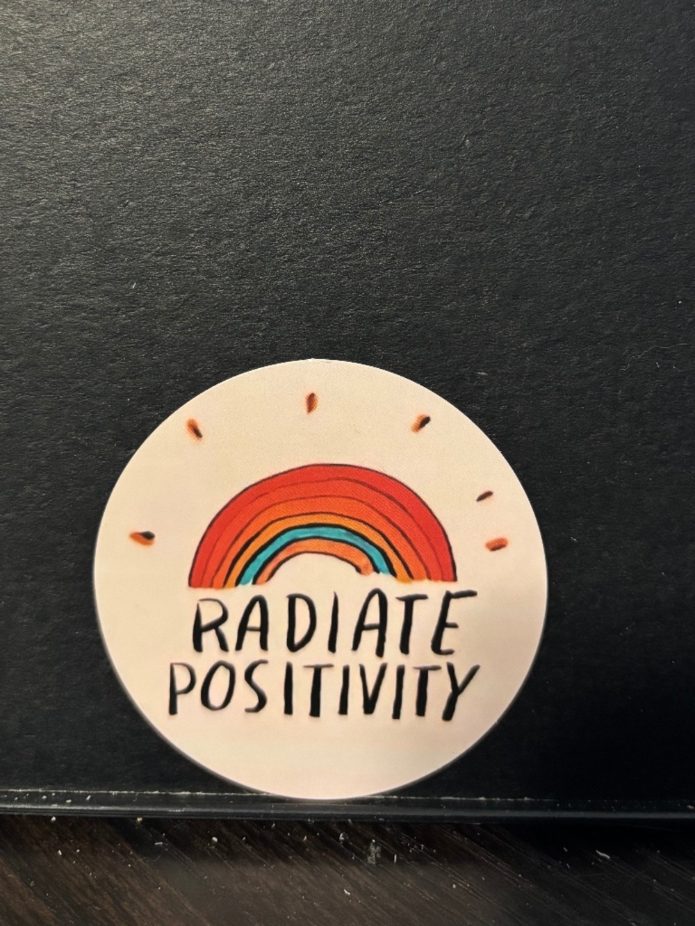 Radiate positivity sticker
